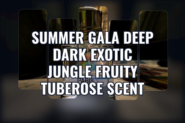 Summer gala deep dark exotic jungle fruity tuberose scent